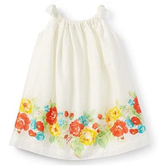 Ralph Lauren White Floral Tie Strap Dress 9 Months - Picture 1 of 10